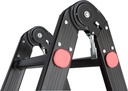 Folding Aluminum Ladder-B6 in Black Color
